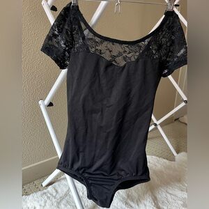 Elegant Black Lace Women leotard